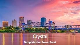  Presentation with columbus ohio usa skyline - Cool new PPT theme with little rock arkansas usa skyline backdrop and a coral colored foreground