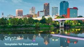  Presentation with columbus ohio usa skyline - PPT theme consisting of little-rock-arkansas-usa-skyline background and a ocean colored foreground