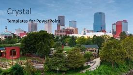  Presentation with skyline - Audience pleasing slide deck consisting of little-rock-arkansas-usa-skyline backdrop and a light blue colored foreground