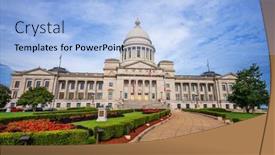  Presentation with capitol - Slides with little-rock-arkansas-usa background and a light blue colored foreground