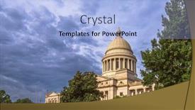  Presentation with capitol - Presentation design with little-rock-arkansas-usa background and a light blue colored foreground