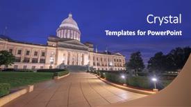  Presentation with capitol - Slide set with little-rock-arkansas-usa background and a ocean colored foreground