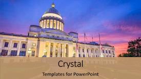  Presentation with capitol - Slides enhanced with little rock arkansas usa background and a coral colored foreground