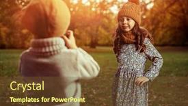  Presentation with siblings - Cool new presentation with little-siblings-have-fun backdrop and a tawny brown colored foreground