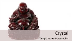  Presentation with buddha - PPT layouts consisting of little smiling buddha the smiling buddha over white space for your text background and a light gray colored foreground