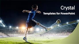  Presentation with champion - Presentation featuring little soccer champion mixed media background and a black colored foreground