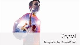  Presentation with champion - Presentation with little soccer champion mixed media background and a white colored foreground