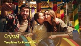  Presentation with joyful - Cool new presentation theme with little son taking a self backdrop and a tawny brown colored foreground