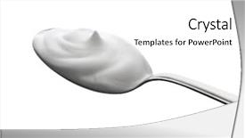  Presentation with white milk - Cool new theme with little spoon of milk cream backdrop and a white colored foreground