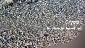  Presentation with under water - Presentation theme enhanced with little-stones-under-the-clear background and a gray colored foreground