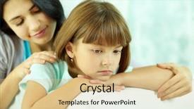  Presentation with sad girl - Amazing PPT layouts having little sulky girl being sad backdrop and a  colored foreground