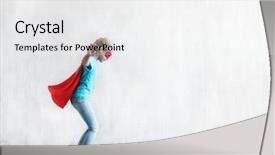  Presentation with super power - Presentation enhanced with little super girl skating background and a  colored foreground