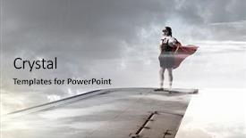  Presentation with super hero - Amazing PPT layouts having little super hero mixed media backdrop and a light gray colored foreground