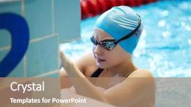  Presentation with 25 may 2016 hotel swimming - PPT layouts with little swimmer girl in swimming background and a  colored foreground