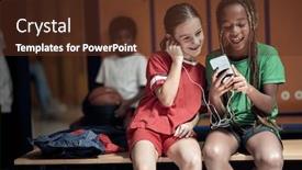  Presentation with locker room - Theme enhanced with little-teammates-enjoy-the-content background and a tawny brown colored foreground