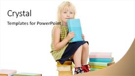  Presentation with piles - Beautiful PPT layouts featuring little three year old girl backdrop and a white colored foreground