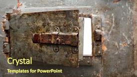  Presentation with prison door - Beautiful presentation theme featuring little trapdoor in convict prison backdrop and a tawny brown colored foreground