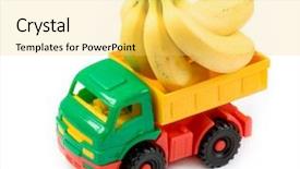  Presentation with truck - Beautiful slides featuring little truck with the bananas backdrop and a  colored foreground