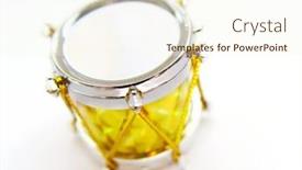  Presentation with drum - Cool new presentation design with little-yellow-drum-isolated backdrop and a cream colored foreground