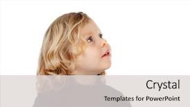  Presentation with free child brain - Slides enhanced with littlehuman - beautiful little child looking up background and a light gray colored foreground