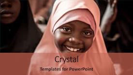  Presentation with muslim - Audience pleasing PPT theme consisting of littlehuman - muslim little girls in school backdrop and a red colored foreground