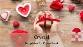  Presentation with candle christmas - PPT theme having littlehuman xmas - christmas valentines day and holidays background and a coral colored foreground