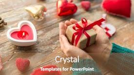  Presentation with christmas holidays - Beautiful presentation theme featuring littlehuman xmas - christmas valentines day and holidays backdrop and a coral colored foreground