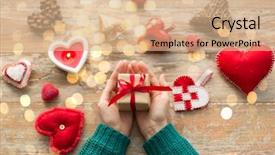  Presentation with candle christmas - PPT layouts consisting of littlehuman xmas - christmas valentines day and holidays background and a coral colored foreground