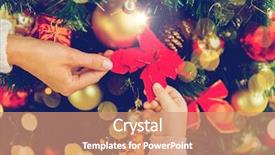  Presentation with new year - Slide deck enhanced with littlehuman xmas - family holidays new year background and a coral colored foreground