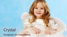  Presentation with smiling little girl - Audience pleasing PPT layouts consisting of littlehuman xmas - happy little girl with smile backdrop and a  colored foreground