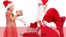  Presentation with girl christmas - Colorful PPT layouts enhanced with littlehuman xmas - image of cute girl taking backdrop and a red colored foreground