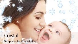  Presentation with mama - Presentation enhanced with littlehuman xmas - laughing baby playing with mother background and a  colored foreground