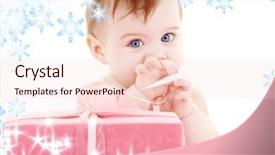  Presentation with baptism baby boy - Colorful PPT theme enhanced with littlehuman xmas - picture of baby boy backdrop and a  colored foreground