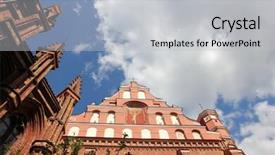  Presentation with church - PPT layouts featuring history lituanian - st anna's church and sts background and a light gray colored foreground