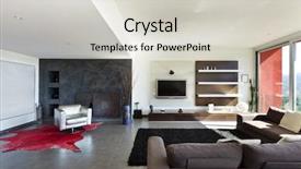  Presentation with living room - Presentation theme with live - beautiful house modern style living background and a light gray colored foreground