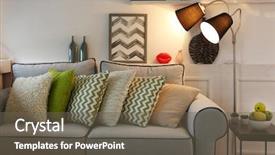 Presentation with grey - Colorful PPT theme enhanced with live - beautiful modern living room backdrop and a gray colored foreground