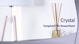  Presentation with community living - Presentation design featuring live - handmade reed freshener on commode background and a sky blue colored foreground