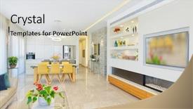  Presentation with home renovation - Theme featuring live - home renovation - modern living background and a light gray colored foreground