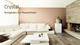  Presentation with apartment - Slide deck with live - interior beautiful apartment luxurious living background and a lemonade colored foreground