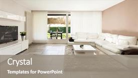  Presentation with apartment - Slide deck having live - interior beautiful apartment luxurious living background and a gray colored foreground