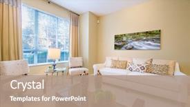  Presentation with interior design - PPT layouts enhanced with neurotransmitters - structural model of glycine on background and a tawny brown colored foreground