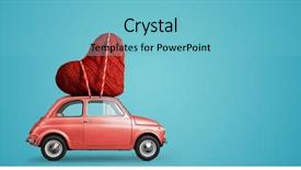  Presentation with coral - Presentation theme enhanced with live - living coral retro toy car background and a light blue colored foreground