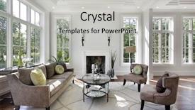  Presentation with luxury - PPT layouts enhanced with live - living room in luxury home background and a light gray colored foreground