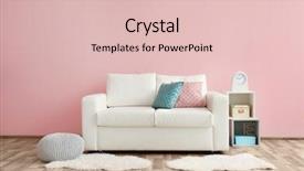  Presentation with living room - Amazing PPT theme having live - living room interior with comfortable backdrop and a lemonade colored foreground