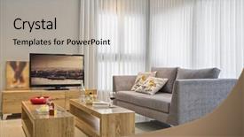  Presentation with luxury - Presentation enhanced with live - luxury modern living room background and a light gray colored foreground