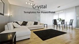  Presentation with dining table - PPT theme having live - modern luxury living room background and a light gray colored foreground