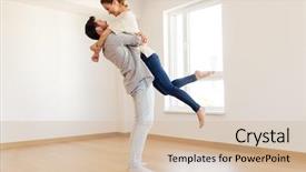  Presentation with real estate lending - Theme enhanced with live - mortgage people and real estate background and a soft green colored foreground