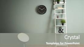  Presentation with live - Presentation consisting of live - stylish lamp with shelving unit background and a gray colored foreground