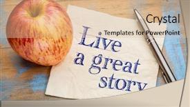  Presentation with story - Slides consisting of live-a-great-story-handwriting background and a lemonade colored foreground