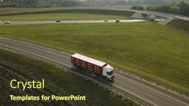  Presentation with live - Theme having live-animal-transport-truck-move background and a tawny brown colored foreground